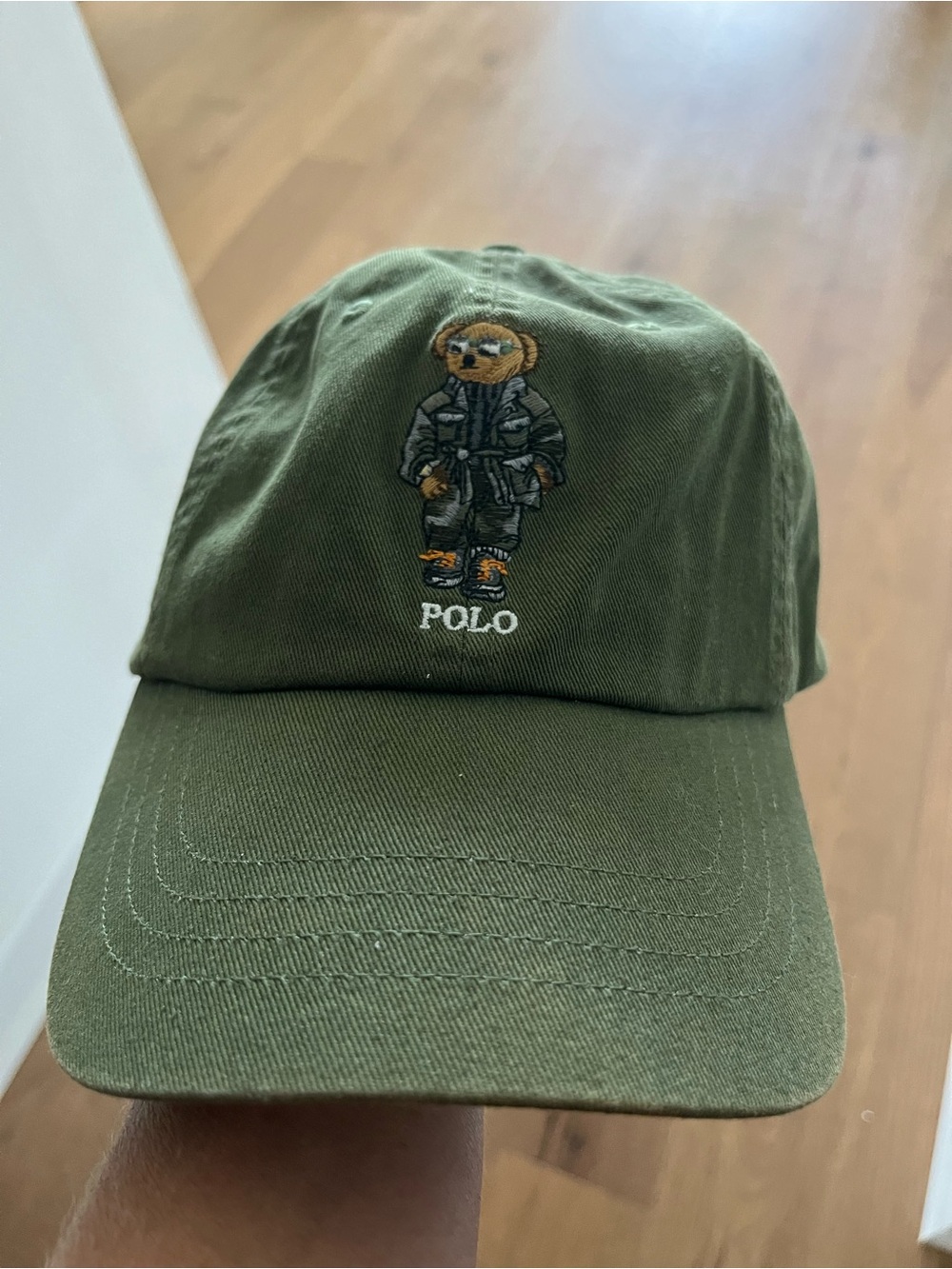 Polo Ralph Lauren Hiking Bear Twill Cap Moss Green OS - excellent condition